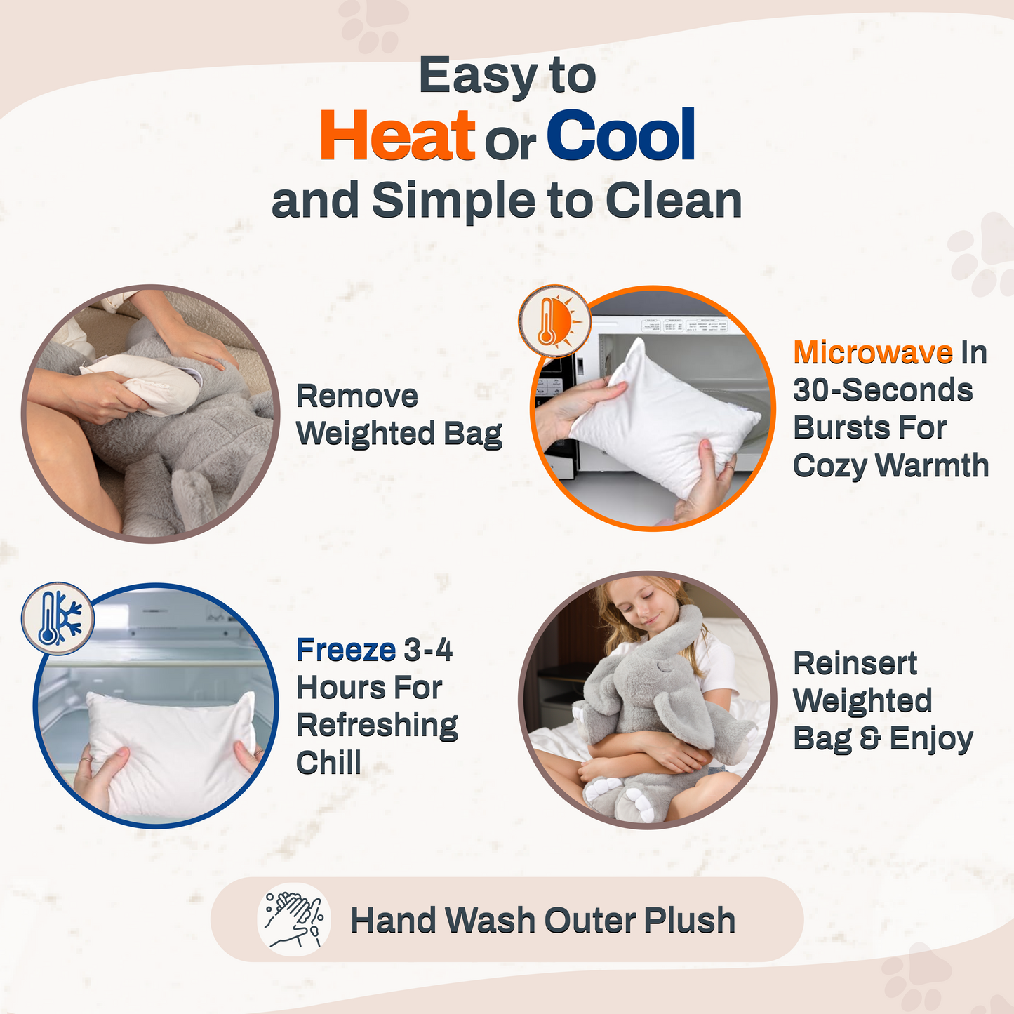 5 lbs Elephant Plush for Calming Cozy Comfort ( PRE ORDER )