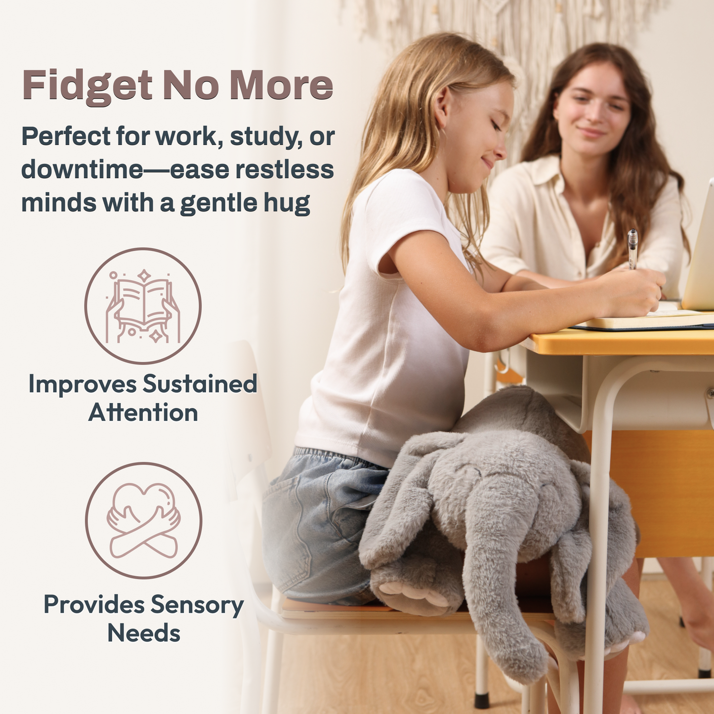 5 lbs Elephant Plush for Calming Cozy Comfort ( PRE ORDER )