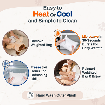 5 lbs Pug Dog Plush for Calming Cozy Comfort