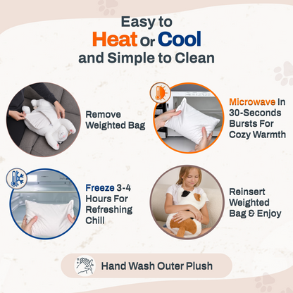 Weighted Stuffed Animals 20" | 5 lbs Calico Cat Plush for Calming Cozy Comfort