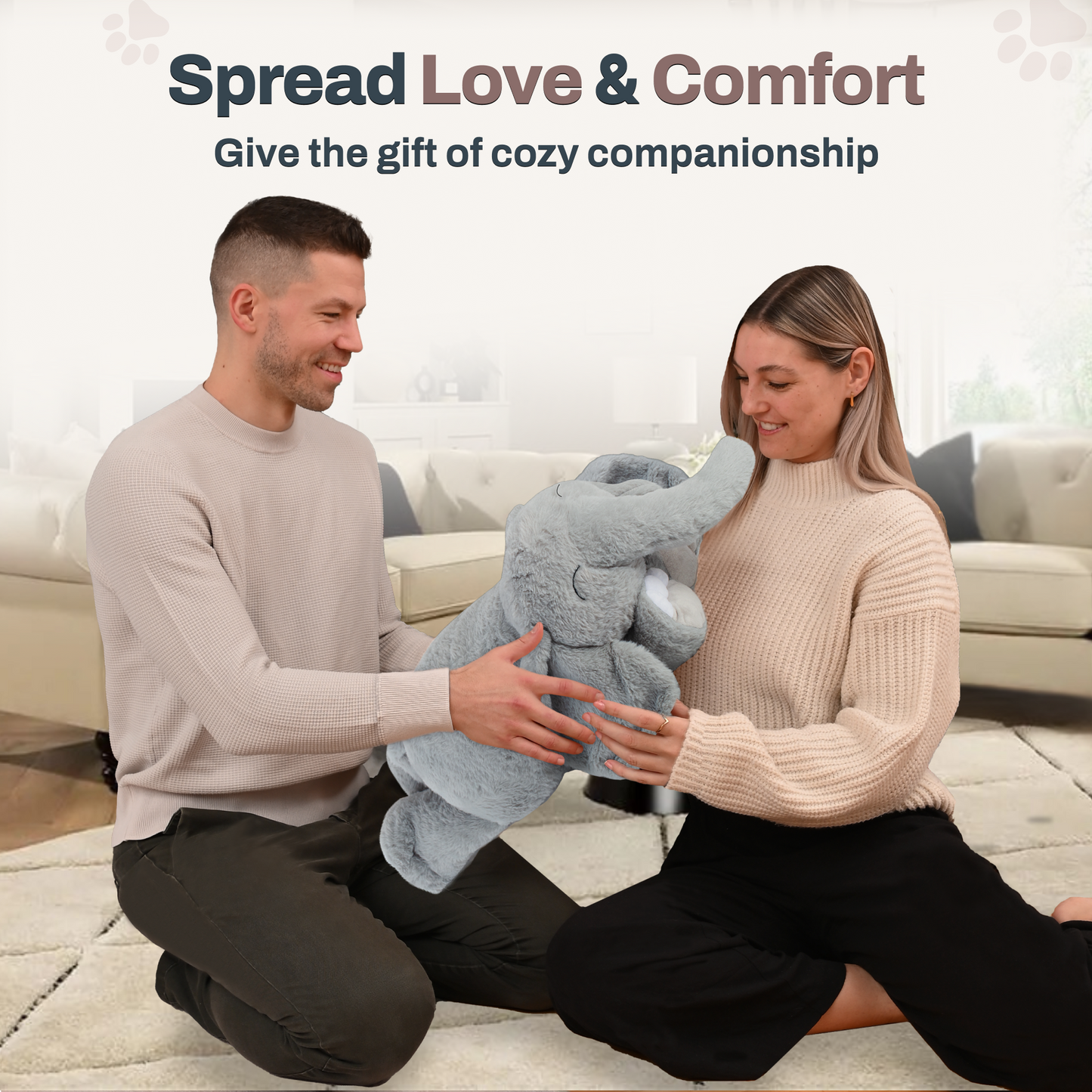 5 lbs Elephant Plush for Calming Cozy Comfort ( PRE ORDER )