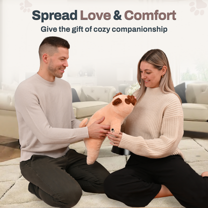 5 lbs Pug Dog Plush for Calming Cozy Comfort