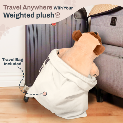 5 lbs Pug Dog Plush for Calming Cozy Comfort